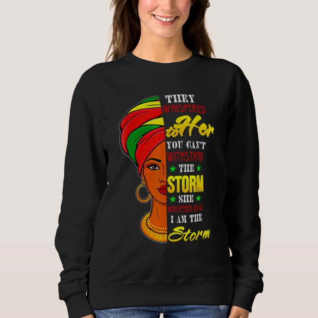 Black Girls Women  African Woman Afro I Am The Sto T Shirt (Framsida)