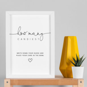 Black gissar hur många Candy Script Baby Shower Poster