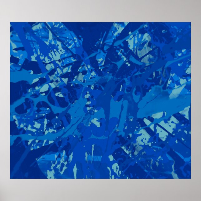 Bläck gjorde målning. Abstraktens väggkonst. kreat Poster (Framsidan)