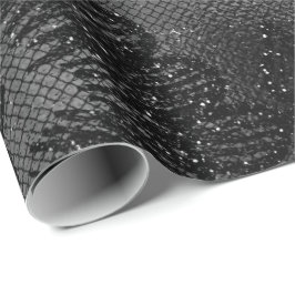 Black Glam Blommigt Snöre Metallic Mulin Rouge Presentpapper