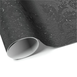 Black Glam Blommigt Snöre Metallic Sparkly Delicat Presentpapper