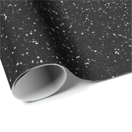 Black Glam Glitter Stars Sparkly Minimal Bröllop Presentpapper