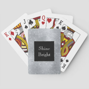 Black Glam Silver Glitzy Gnistra Casinokort