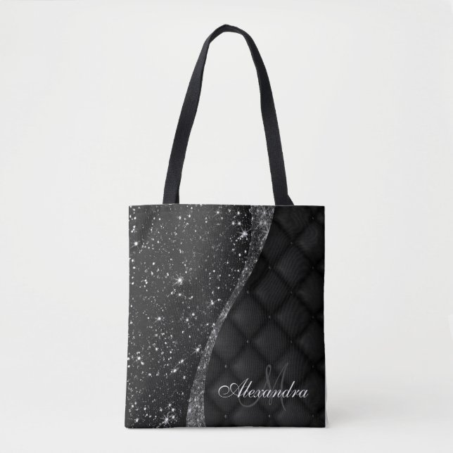 Black Glitter anf Glitter Tygkasse (Framsida)