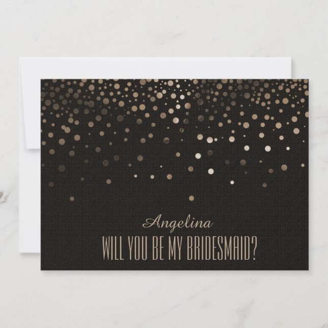 Black Glitter, blir du min brud? Inbjudningar (Framsida)