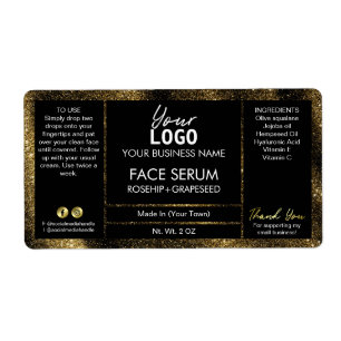 Black Glitter Effect Oil Serum Fraktsedel
