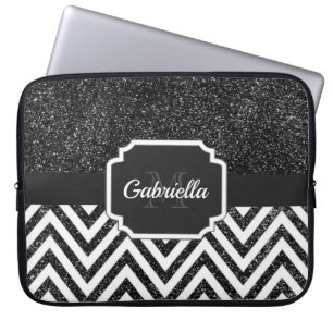 Black Glitter Laptop Fodral