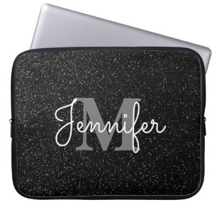 Black Glitter Laptop Fodral