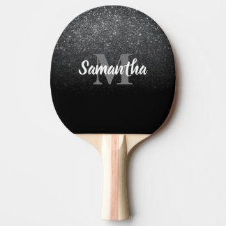 Black Glitter Mönster Pingisracket