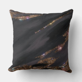 Black Glitter Pillow Kudde
