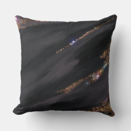 Black Glitter Pillow Kudde