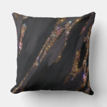 Black Glitter Pillow