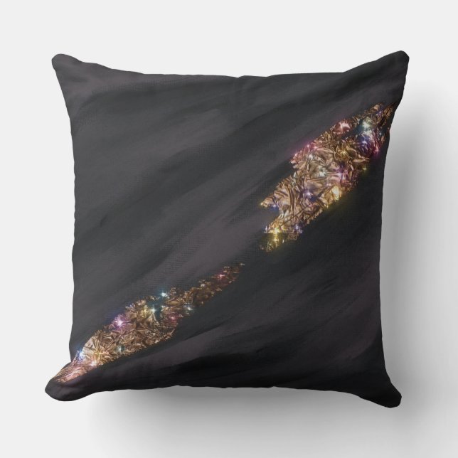 Black Glitter Pillow Kudde (Framsida)