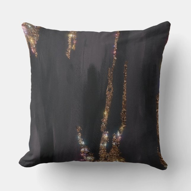 Black Glitter Pillow Kudde (Framsida)