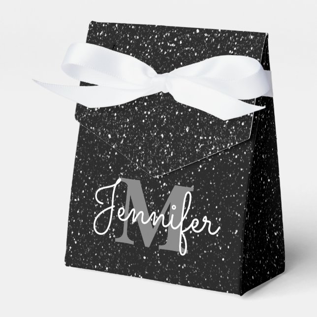 Black Glitter Presentaskar (Framsidan Sidan)