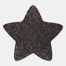 Black glitter stjärnformat klistermärke