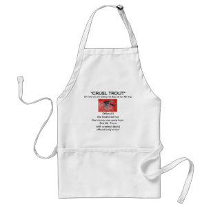 "Black Gnat Blöt Fly-Cruel Trout" Apron Förkläde
