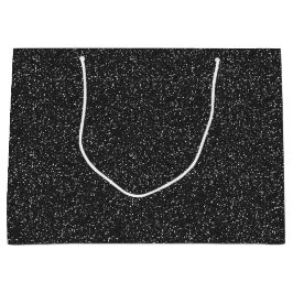 Black Gnistra Glitter Large Gift Bag