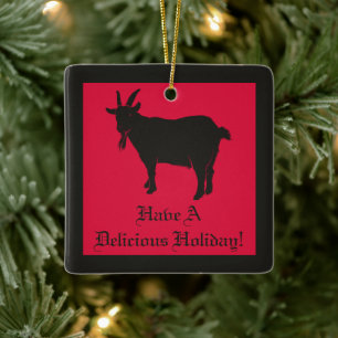 Black Goat Black Phillip Delicious jul Julgransprydnad Keramik