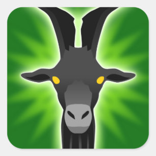 Black Goat-dekal Fyrkantigt Klistermärke