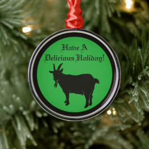 Black Goat Horror Live Delicious Julgransprydnad Metall