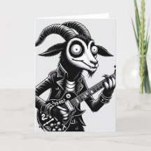 Black Goat Spela Guitar Black and White