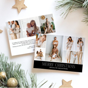 BLACK God jul CHIC 9 Samla ihop multifoto Julkort