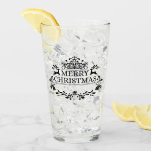Black God jul Ord Art Glass Tumbler Glaskopp