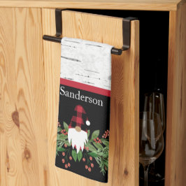 Black God jul Red Buffalo Play Gnome Kökshandduk