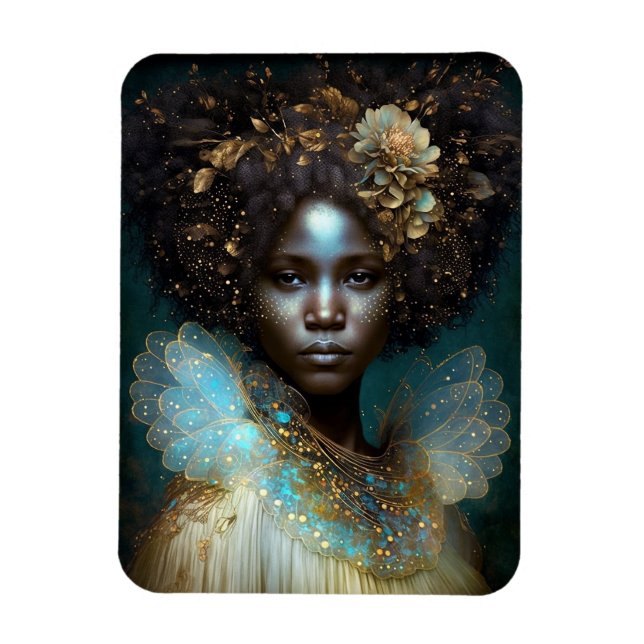 Black Goddess Fantasy Art Magnet (Vertikal)