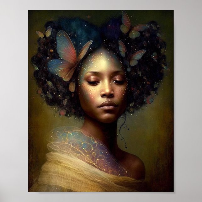 Black Goddess Fantasy Art Poster (Framsidan)