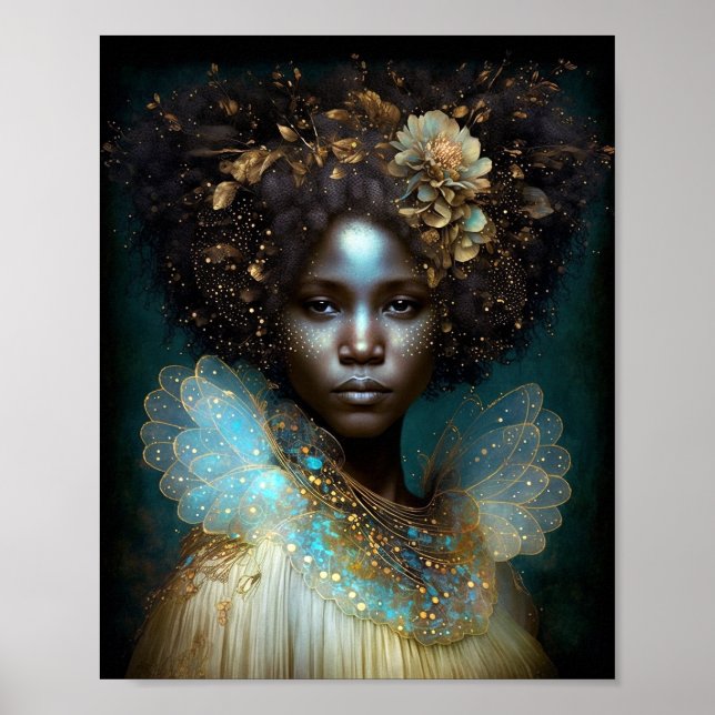 Black Goddess Fantasy Art Poster (Framsidan)