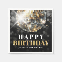 Black Gold 50th Birthday Party Pappersservett