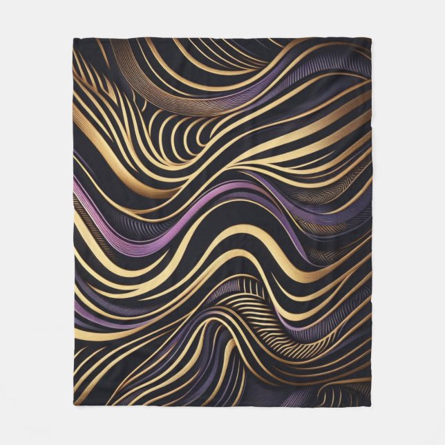 Black gold Artemis Zebra Fleecefilt (Framsidan)