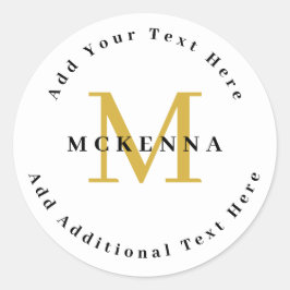 Black Gold Business Professional Logo Branding Runt Klistermärke