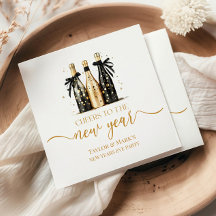 Black Gold Champagne Cheers New Years Eve Party