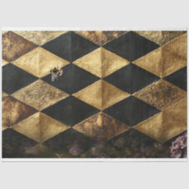 Black & Gold Diamond Checkers Pattern