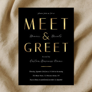 Black & Gold Meet and Greet Nätverkande Affärseven Inbjudningar