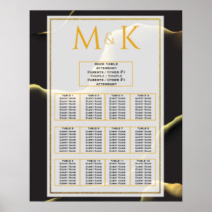 Black Golden Abstrakt Loely Modern Bröllop Poster