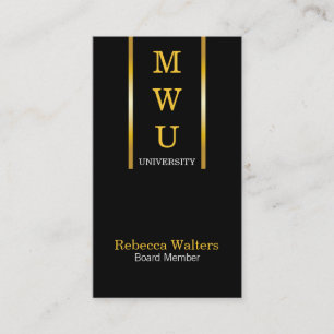 Black & Golden Banner Visitkort