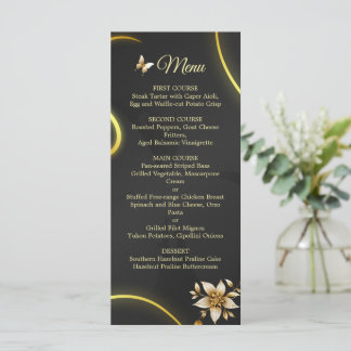 Black Golden Butterflies-menyn Meny