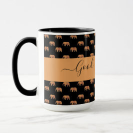 Black Golden Elephants for Pappa Ringer 15oz Mugg