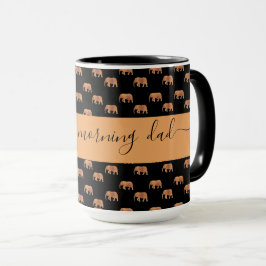 Black Golden Elephants for Pappa Ringer 15oz Mugg