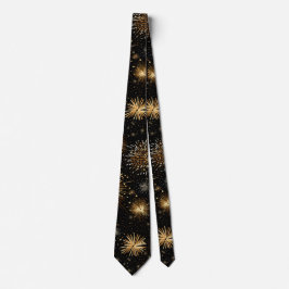 Black Golden Fireworks Firande Neck Tie Slips