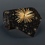 Black Golden Fireworks Firande Neck Tie Slips<br><div class="desc">Firar i fet stil! Den svarta låset med skuggande gyllene fyrverkerier ger en explosiv beröring till alla formella eller festliga händelser. Ditt ultimata party-tillbehör.</div>