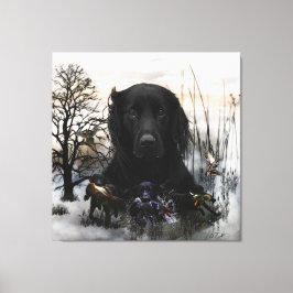 Black Golden Retrievers Canvastryck