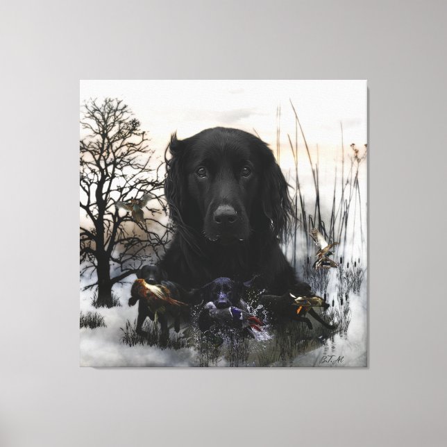 Black Golden Retrievers Canvastryck (Framsida)