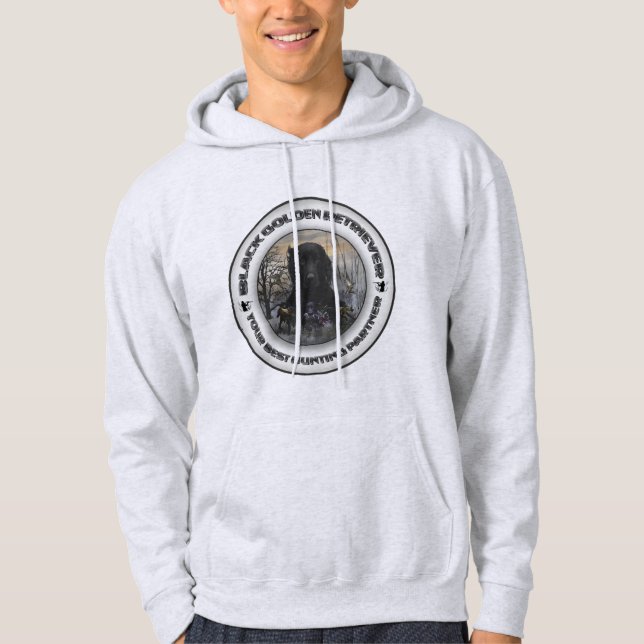 Black Golden Retrievers Hoodie (Framsida)