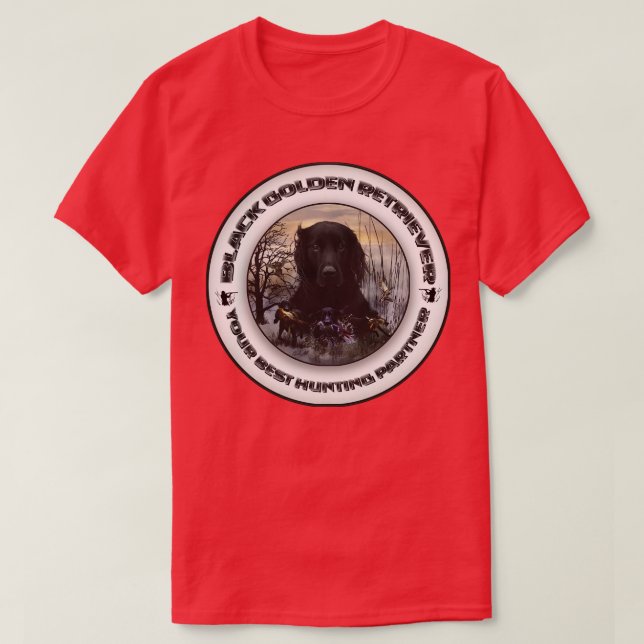 Black Golden Retrievers T Shirt (Design framsida)