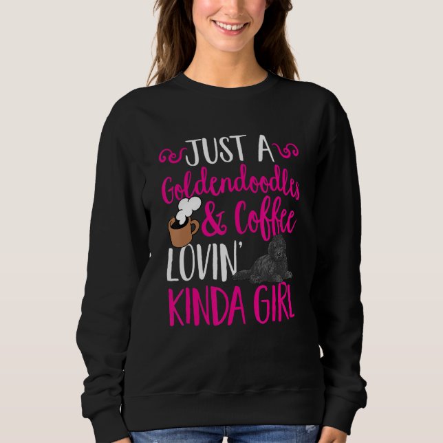 Black Goldendoodle Coffee Dood Doodle Mom T Shirt (Framsida)